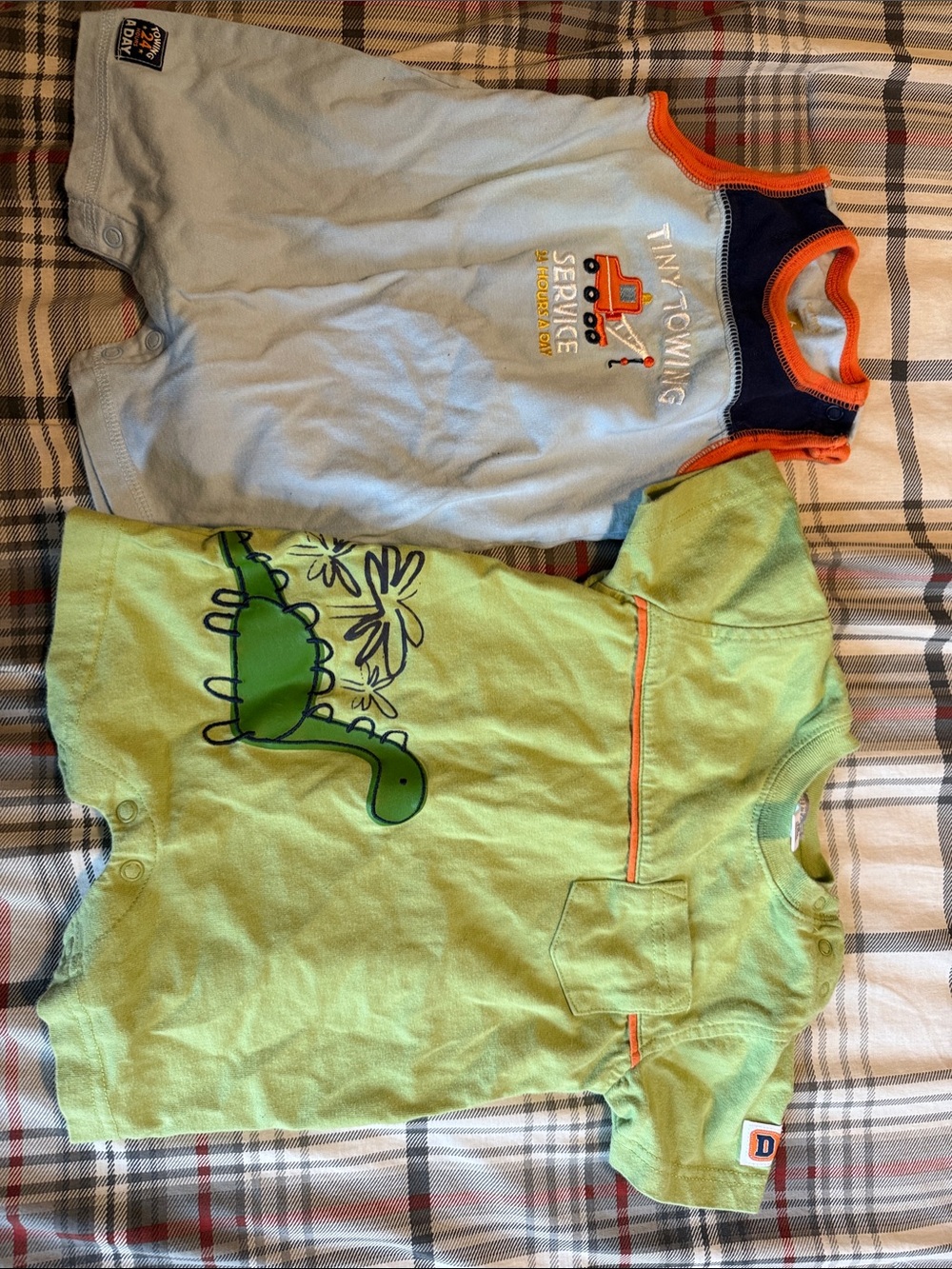 Carter's Light Blue & Lime Green Short-Sleeve Tee and Tank Set